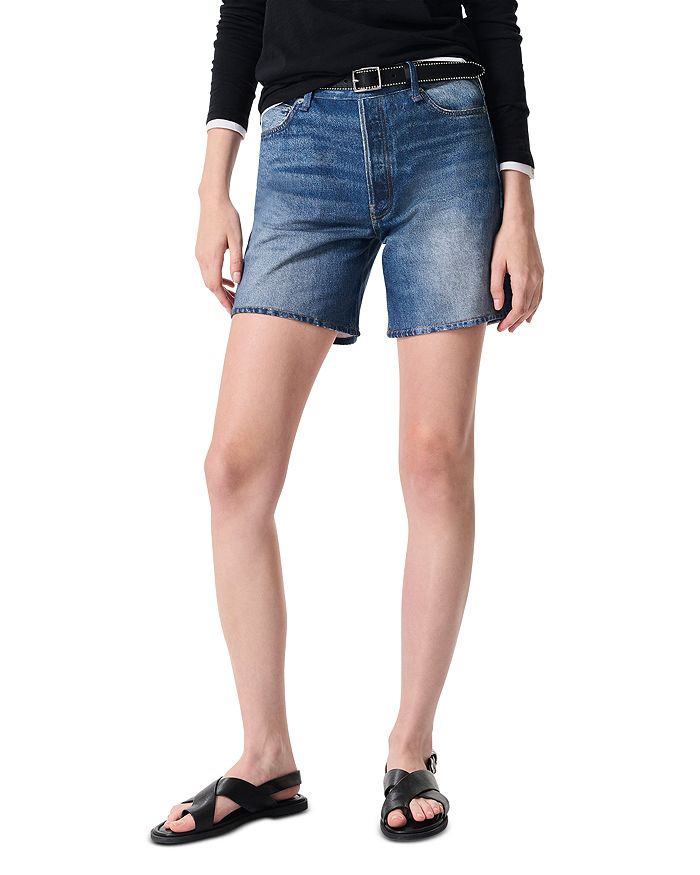 

Хлопковые махровые шорты Miramar Kaia rag & bone, синий