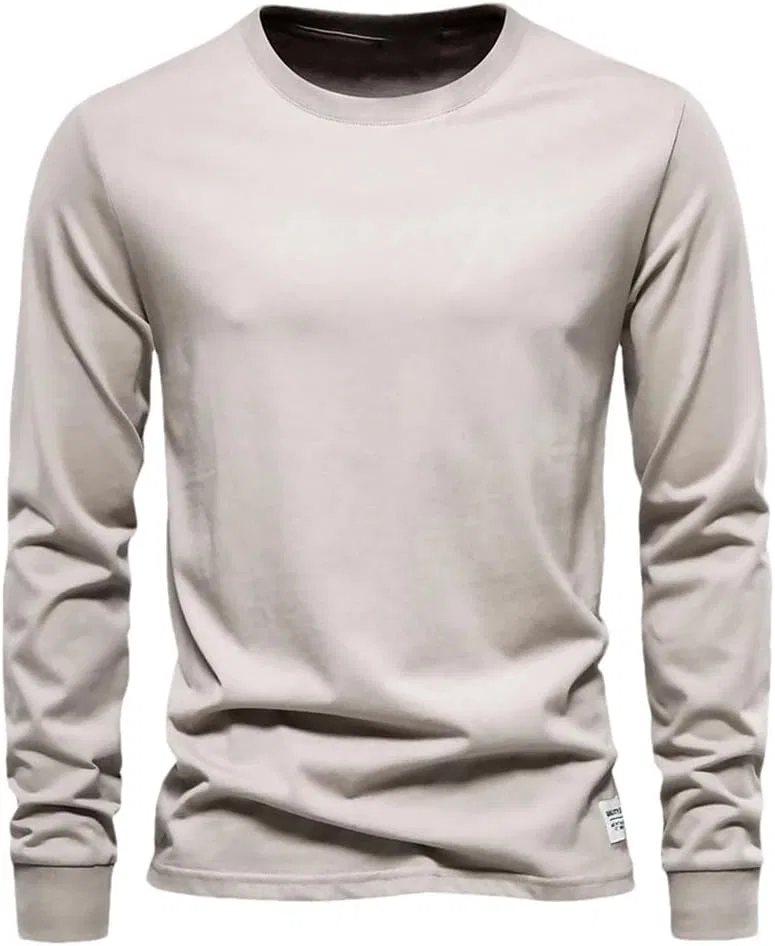 Мужская классическая футболка с круглым вырезом, Solid, 5
