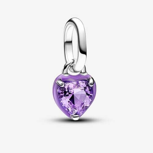 

Шарм-подвеска Pandora ME Chakra Heart Mini, серебро/фиолетовый