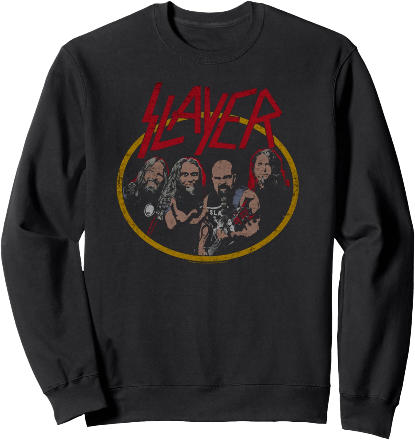 

Толстовка с потертым фотопринтом Slayer Official, черный