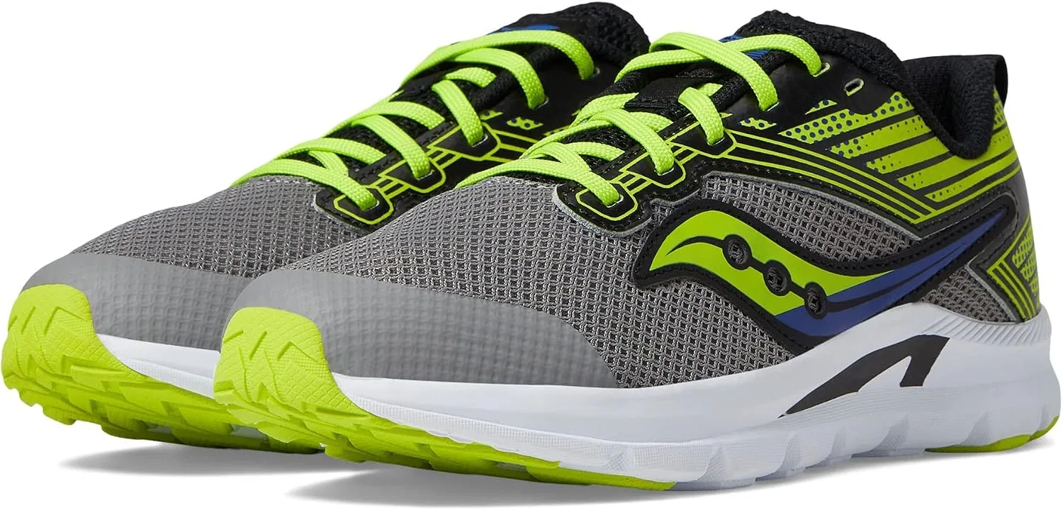 Детские кроссовки для мальчиков Axon Saucony, Grey/Lime/Black — фото 2