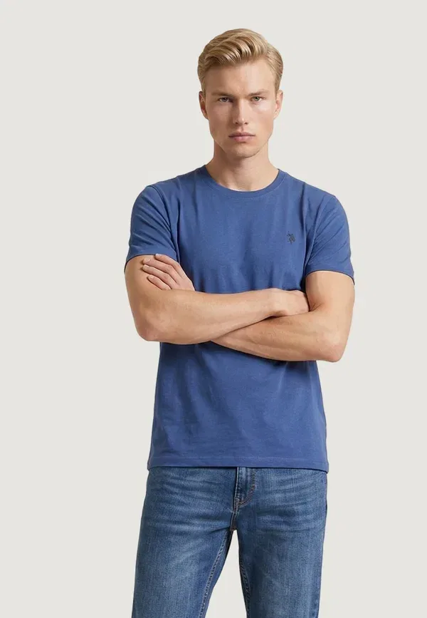 Футболка хлопковая Mick-basic U.S. Polo Assn., dark blue, темно-синий