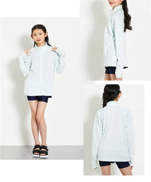 Детская рашгарда с длинным рукавом с защитой от UV QUNTSTYLE, Mint — фото 3