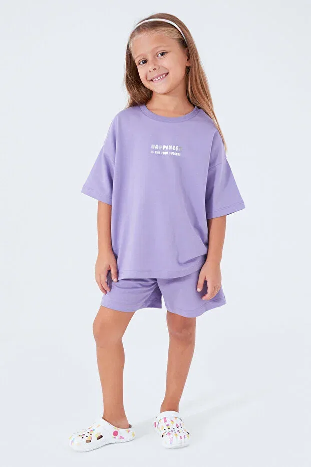Детские шорты для девочек хлопковые Waiter shorts suit Roly Poly, Lavender — фото 3