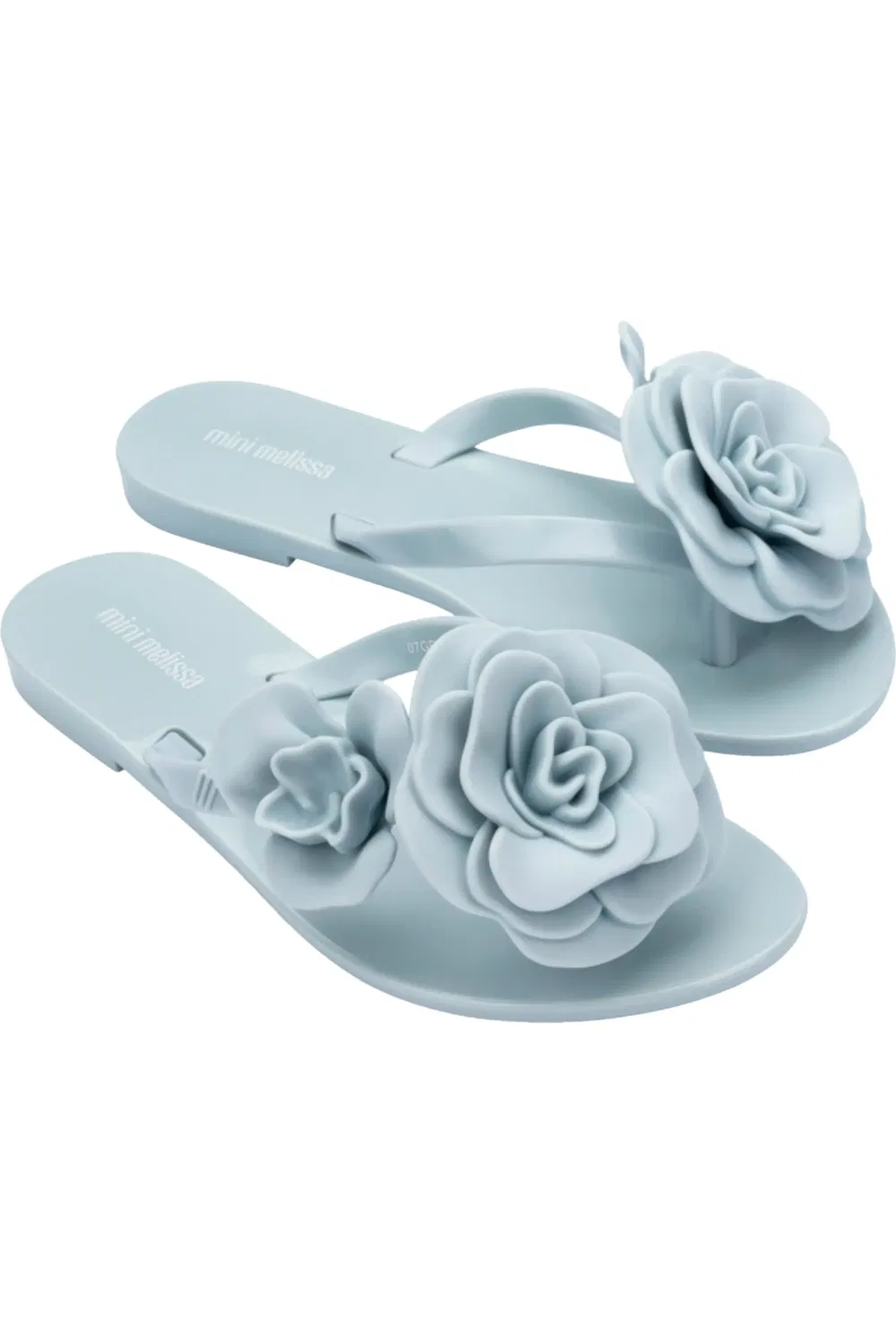 Сандалии детские с цветочным аппликациями Mini Melissa Harmonic, синий