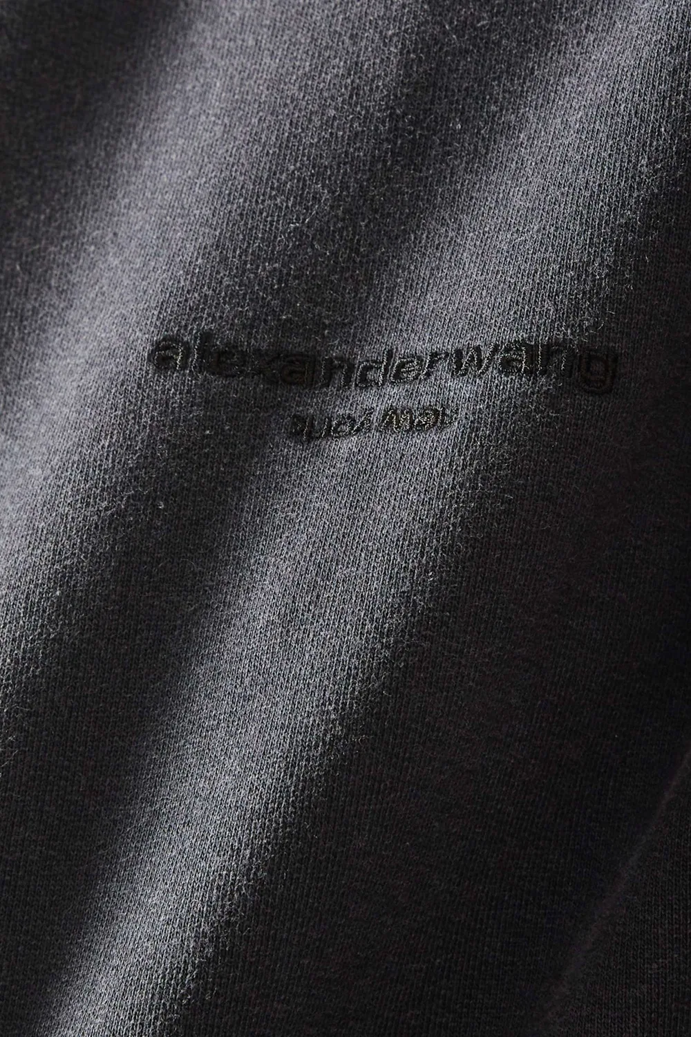 Платье-худи из хлопкового футера с длинным рукавом Alexander Wang, черный — фото 4