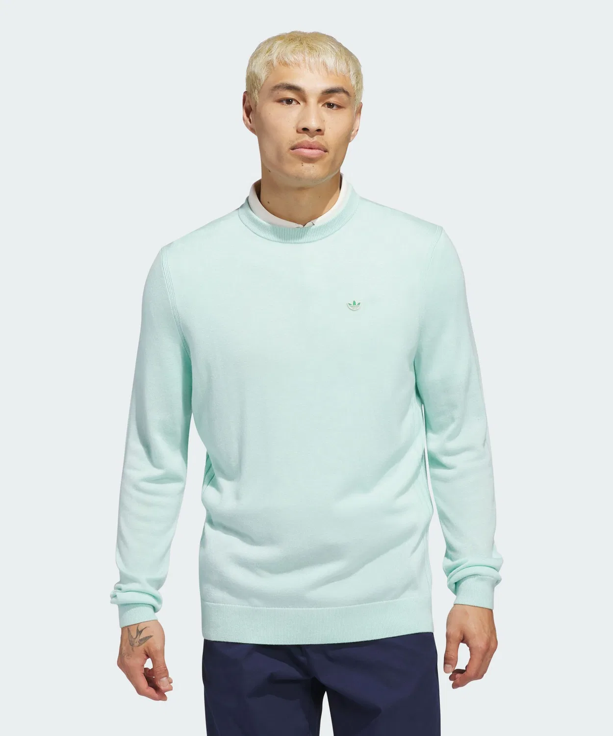 Мужской свитшот из кашемировой смеси с длинным рукавомAdidas Golf, Green