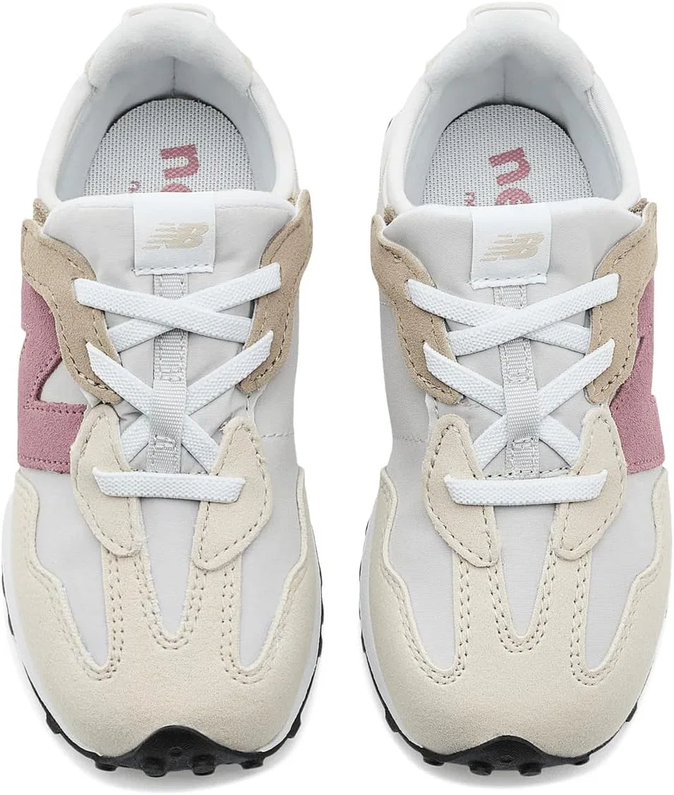 Детские кроссовки для девочек 327 Hook & Loop New Balance, Grey Matter/Rosewood — фото 2