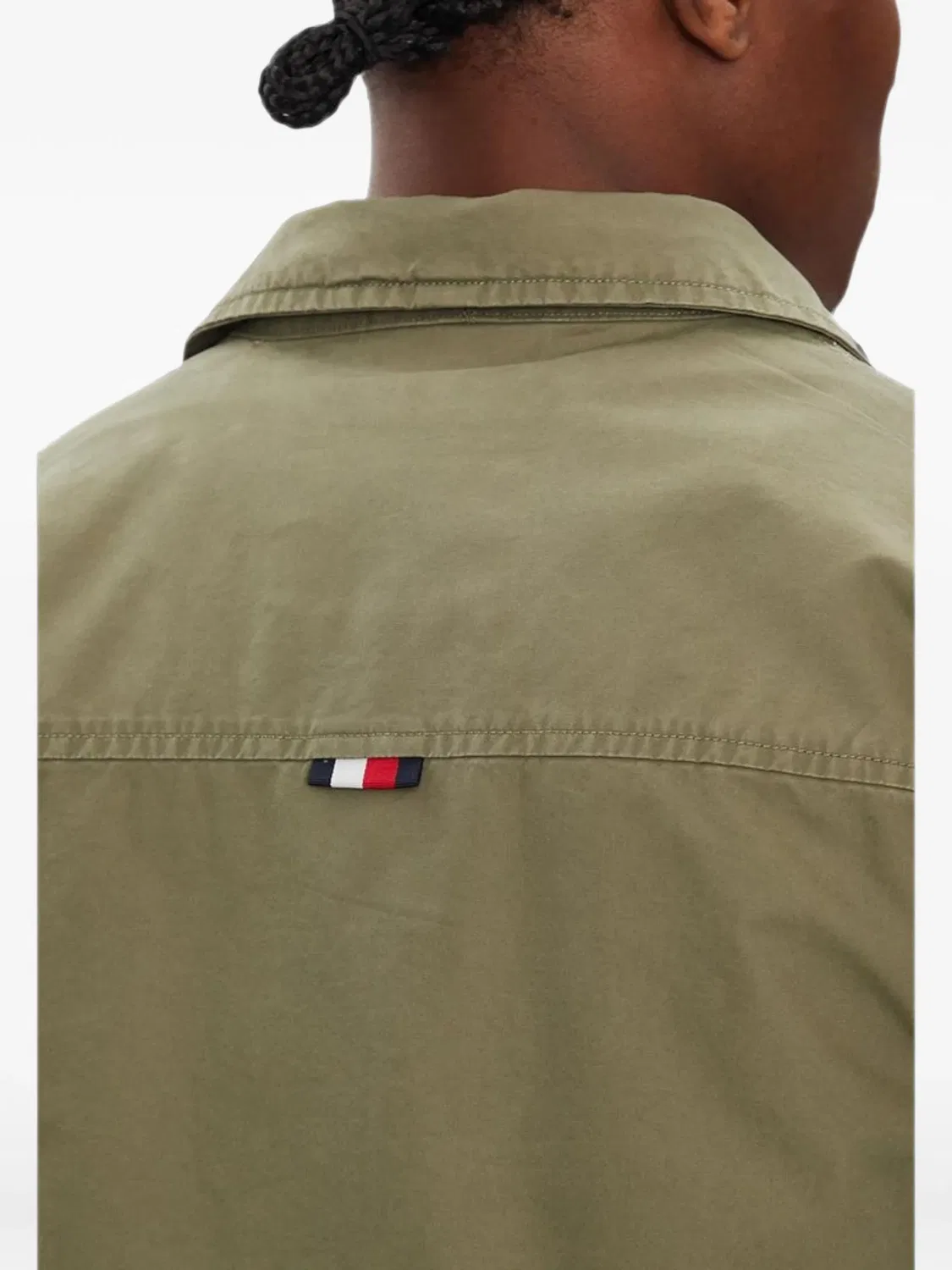 Куртка-рубашка хлопковая с логотипом Tommy Hilfiger, зеленый — фото 3