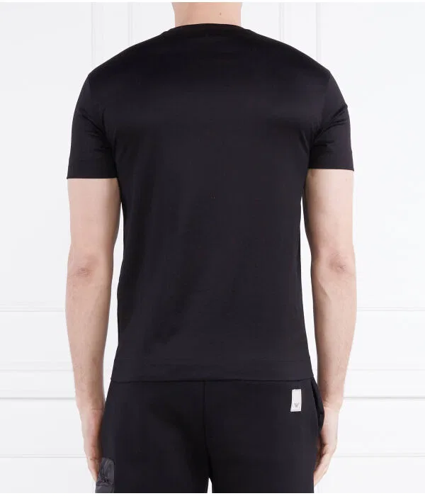 Мужская футболка хлопковая Regular Fit Emporio Armani, черный — фото 3