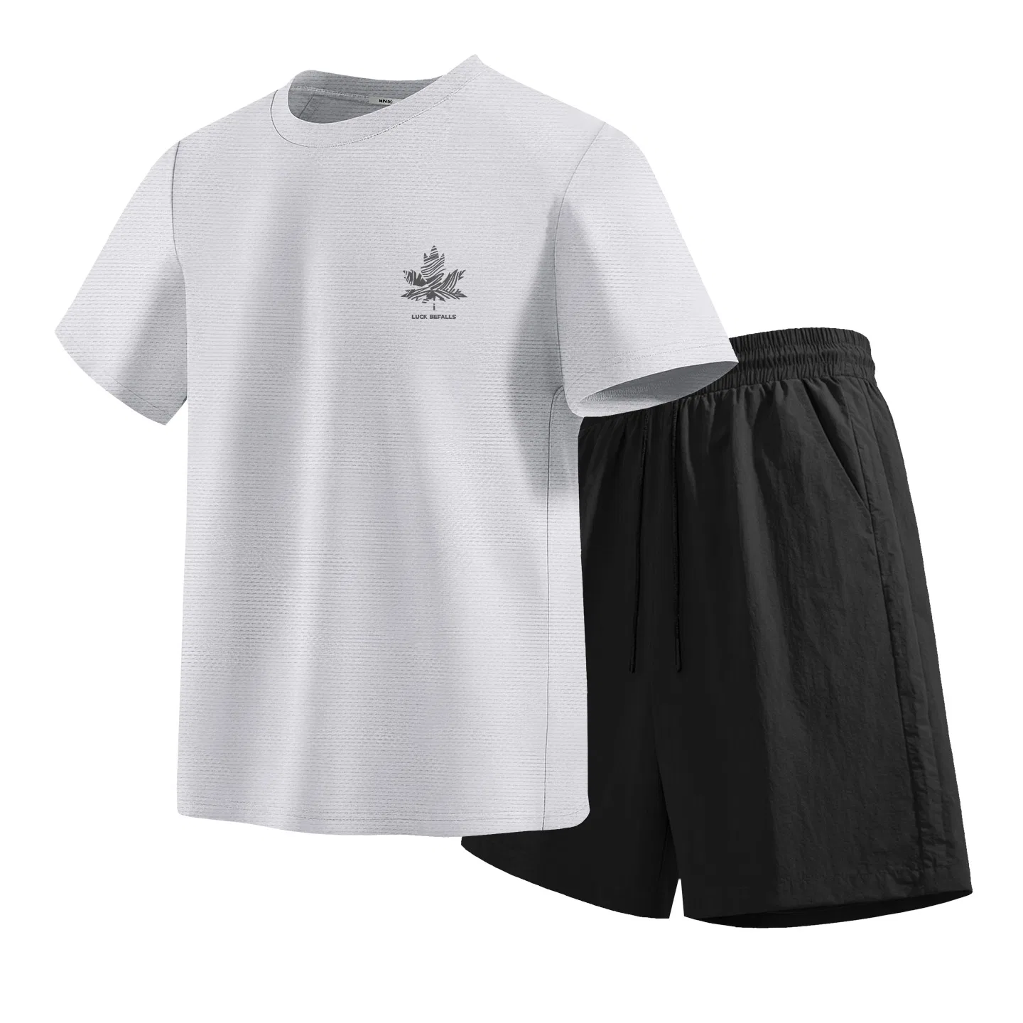 Комплект спортивной одежды Детский для мальчиков и девочек MINISO, Light Gray (with Lucky Maple Leaf Chest Logo)+Black