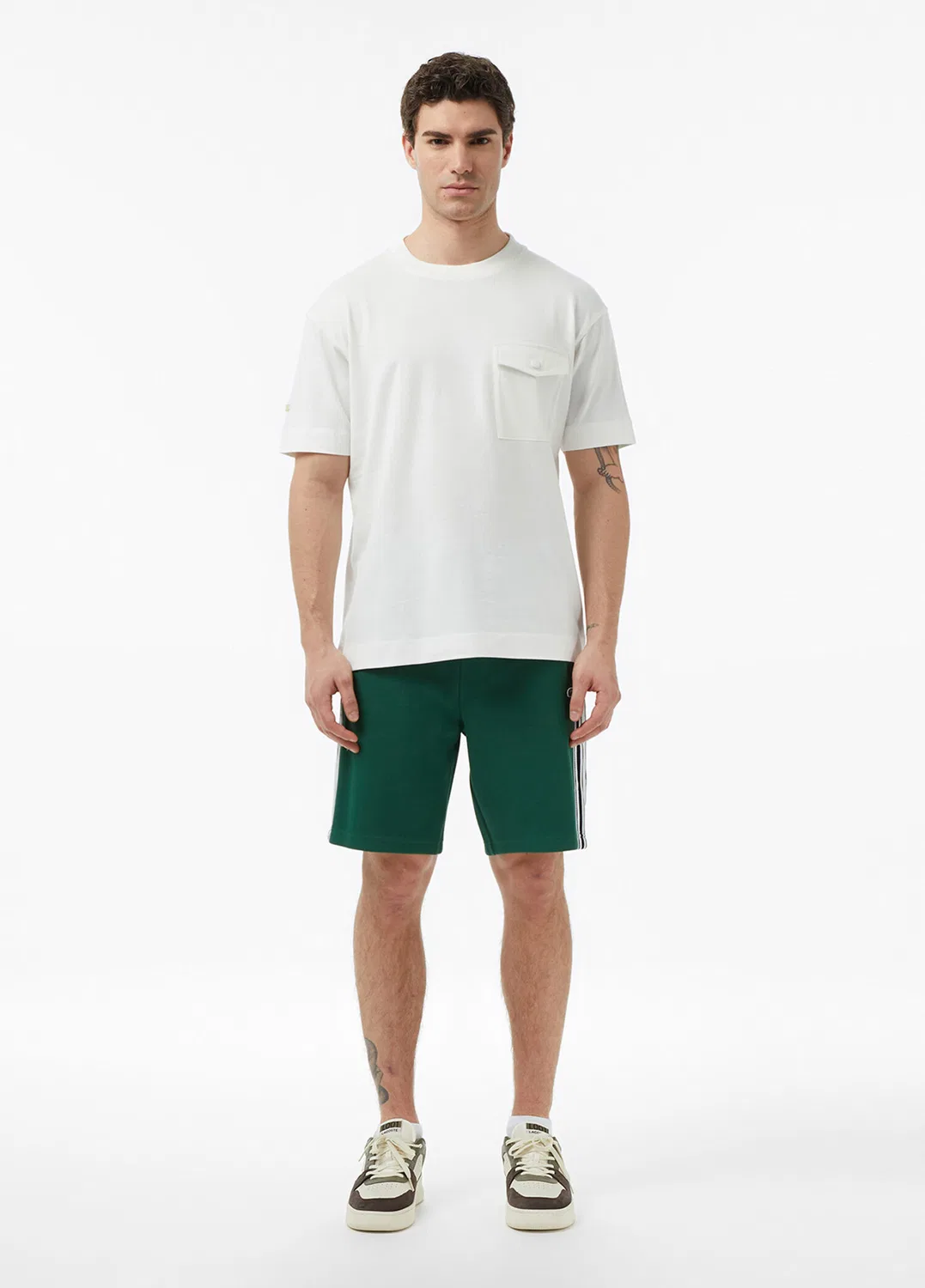 Футболка Relaxed Fit Lacoste, кремовый — фото 4