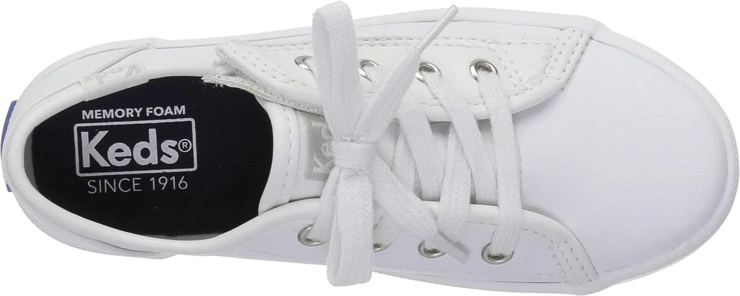 Детские кроссовки для девочек Keds Kickstart Core, White Leather — фото 2