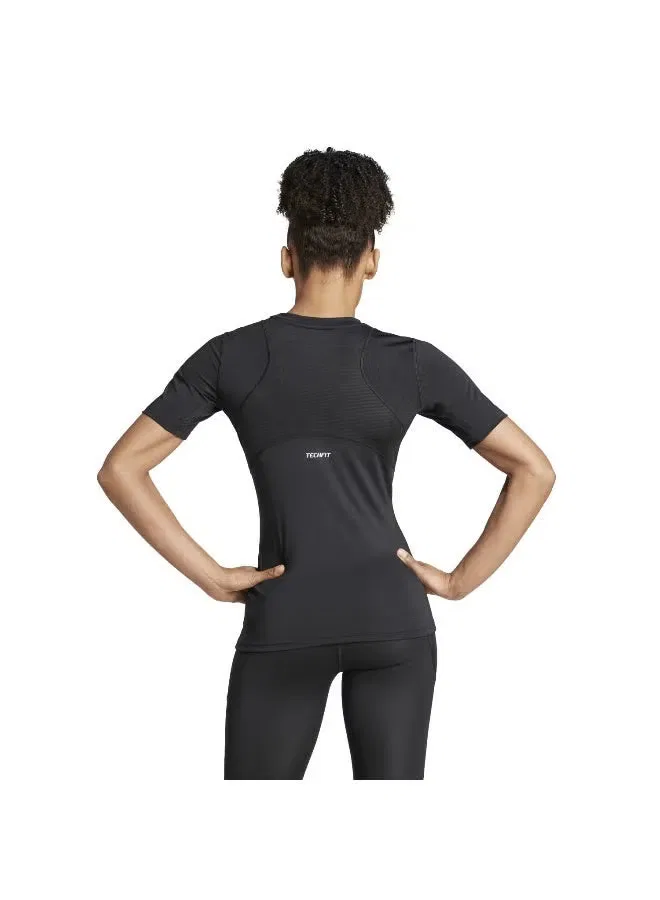 Футболка тренировочная облегающая Techfit Adidas, черный — фото 3