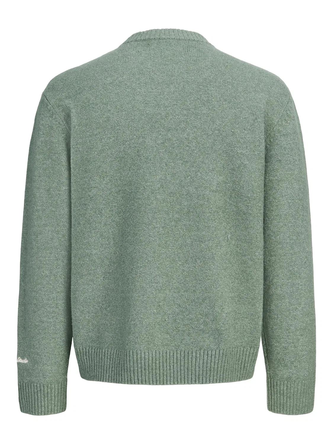 Пуловер вязаный с круглым вырезом Jornorrebro Jack & Jones Junior, зеленый — фото 2