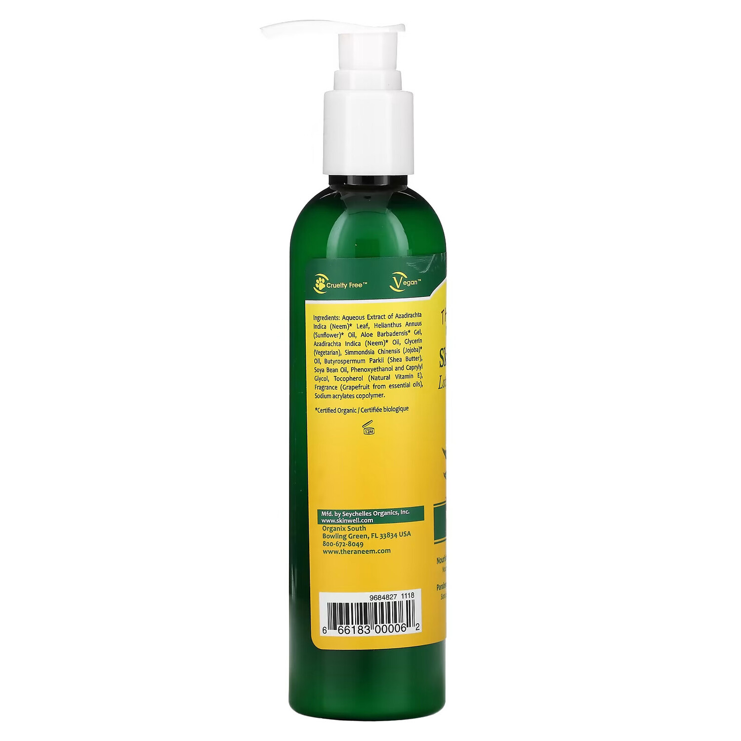 Organix South, TheraNeem Naturals, лосьон для кожи, терапия с нимом, 240 мл (8 жидк. Унций) — фото 3