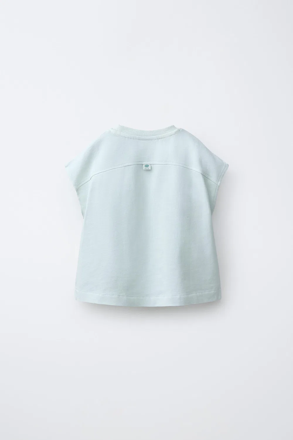 Простая футболка с этикеткой ZARA, Sea Green — фото 2