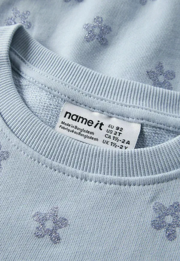Худи с цветочным принтом Sweatshirt Name It, синий — фото 3