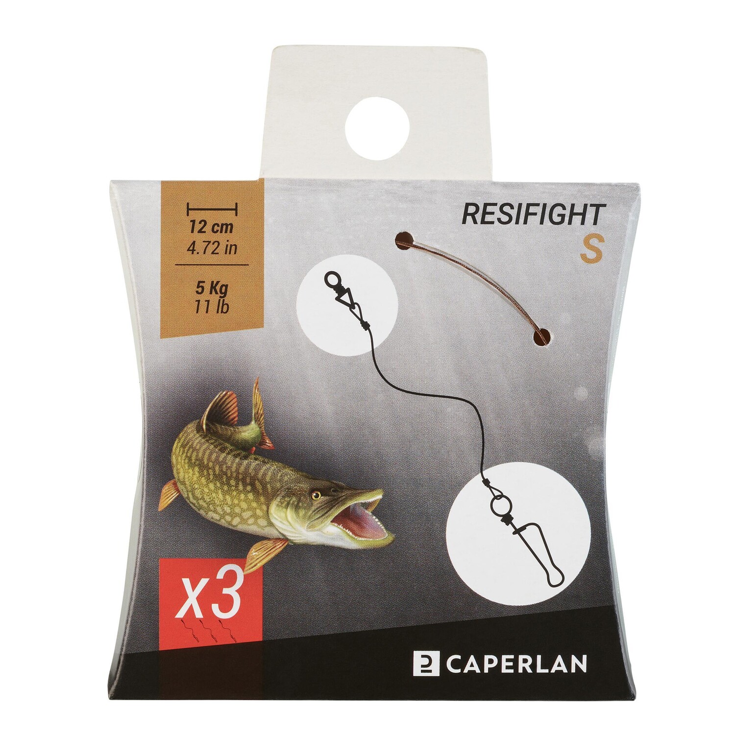 

Гибкий поводок Resifight для ловли хищника, 5 кг CAPERLAN