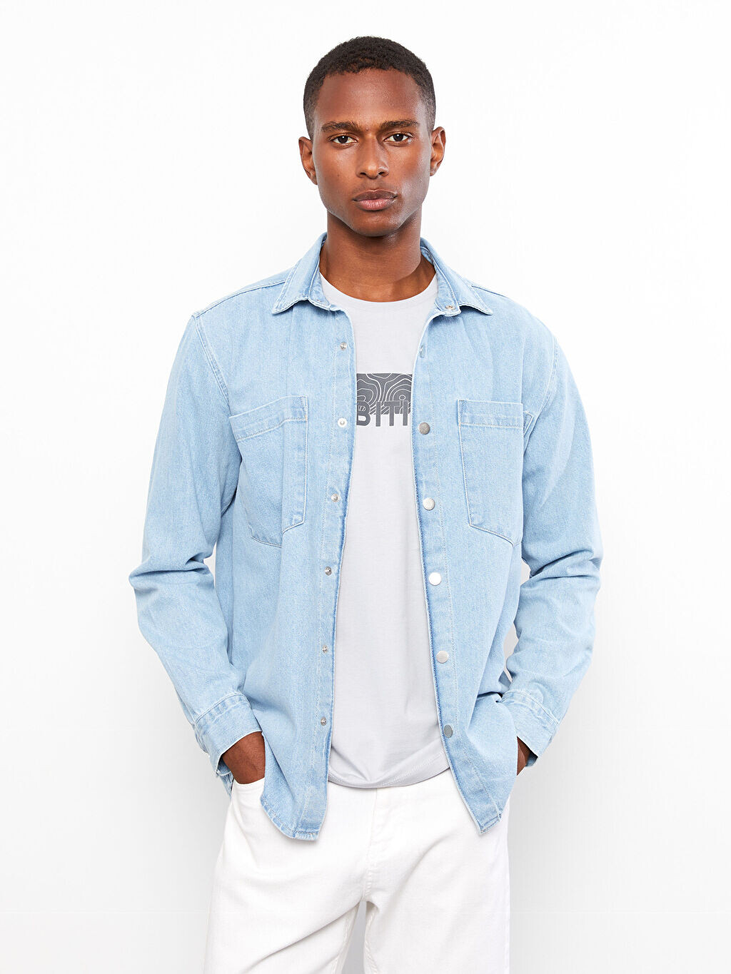 

Мужская джинсовая куртка стандартного кроя LCW Jeans, Синий, Мужская джинсовая куртка стандартного кроя LCW Jeans