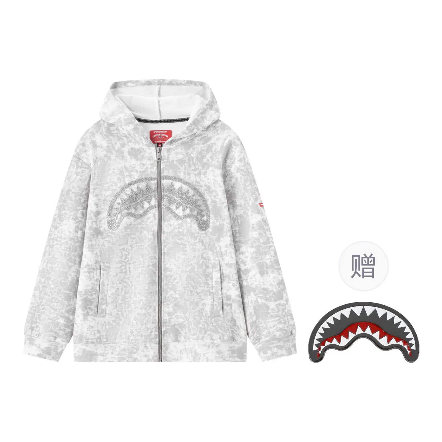 Детское худи с капюшоном Light Gray, SPRAYGROUND