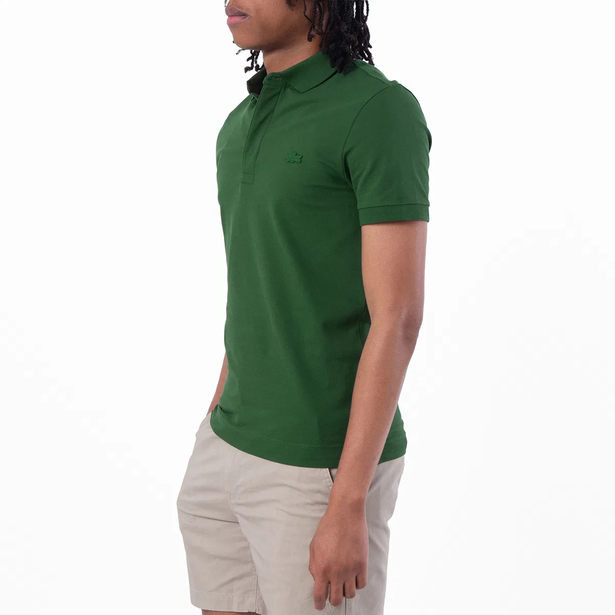 Поло Lacoste Regular Fit Paris Stretch Pique Polo Shirt, Green — фото 2