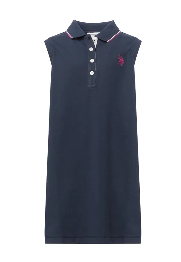 Платье хлопковое Day Dress U.S. Polo Assn, синий U.S. Polo Assn. — фото 3