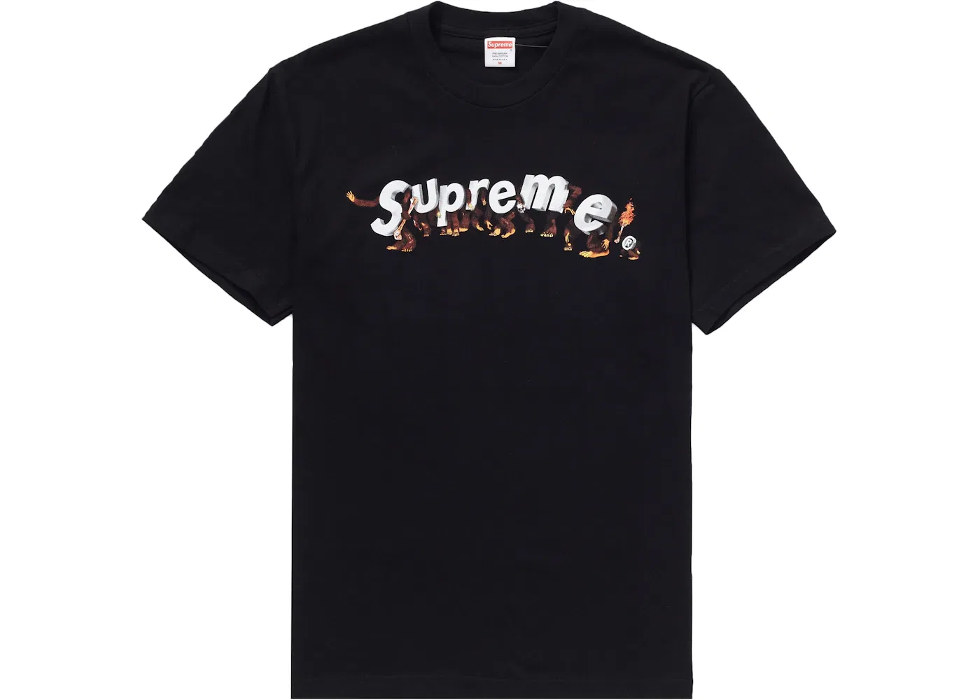 Мужская футболка с принтом Apes Supreme, Черный