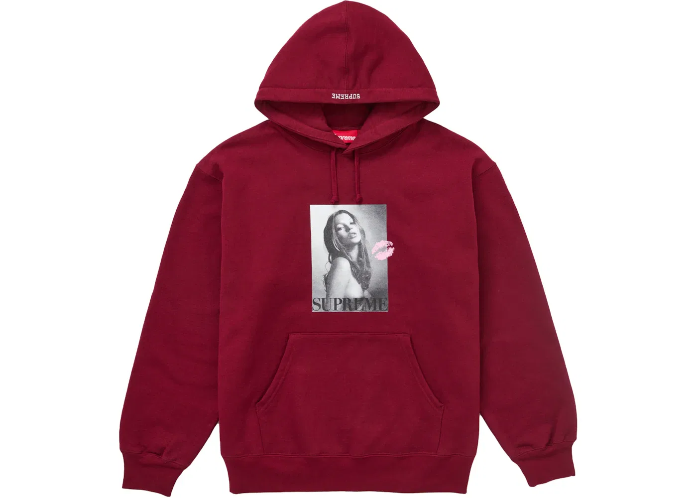 Мужской свитшот с капюшоном Supreme, Cardinal