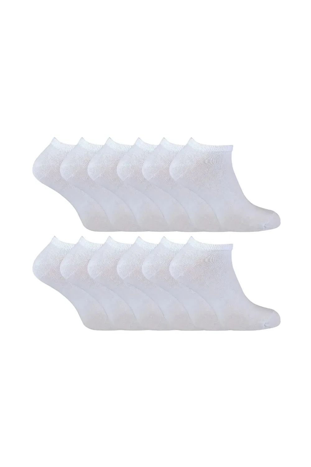12 пар хлопковых дышащих носков Sock Snob, White