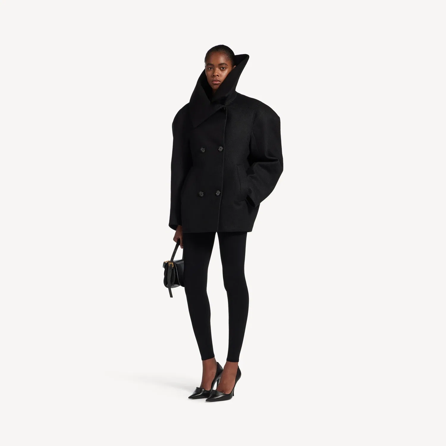 Женские леггинсы Techwear черного цвета Balenciaga, черный — фото 2