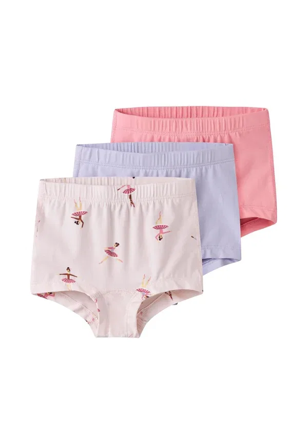Колготки хлопковые 3p ballarina noos - hipsters Name It, Pearlpack, Peony Purple Heather, фиолетовый/жемчужный
