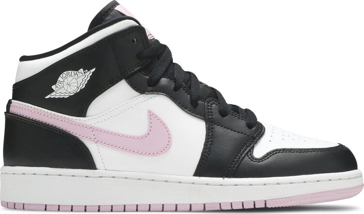

Кроссовки Air Jordan 1 Mid GS White Light Arctic Pink, белый, Белый;серый, Кроссовки Air Jordan 1 Mid GS White Light Arctic Pink, белый