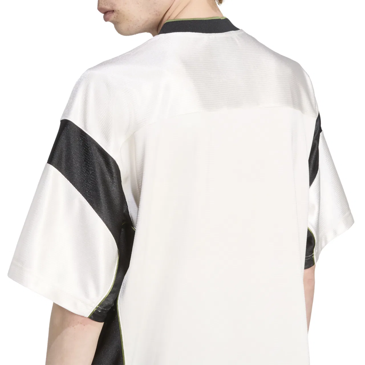 Футбольная джерси мужская Adidas, цвет Clown White/Black — фото 3