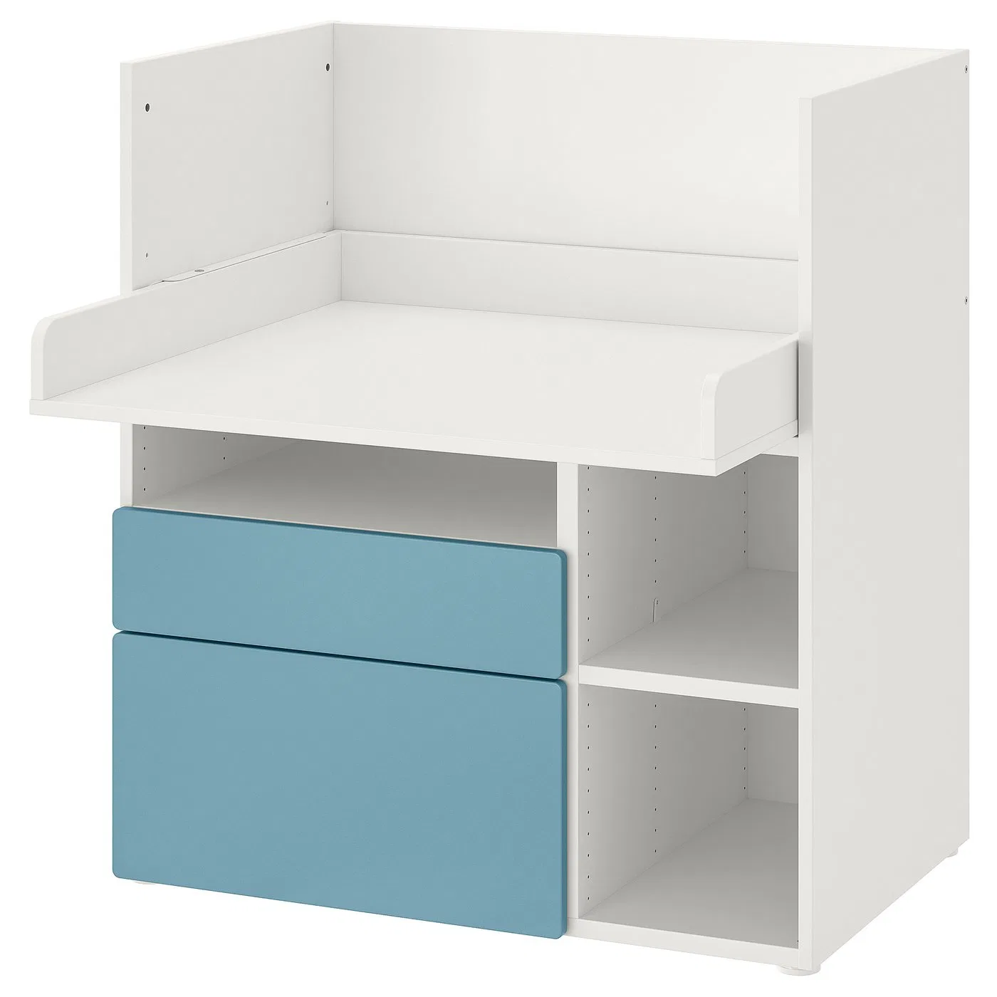 IKEA SMÅSTAD Пеленальный столик, бело-голубой, с 3 ящиками, 90x79x100 см — фото 2