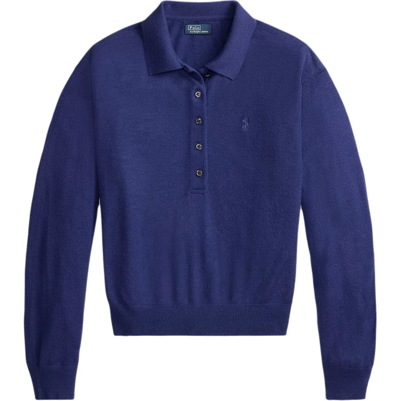 Женский свитер с воротником-поло Marine Blue Polo Ralph Lauren, Marine Blue