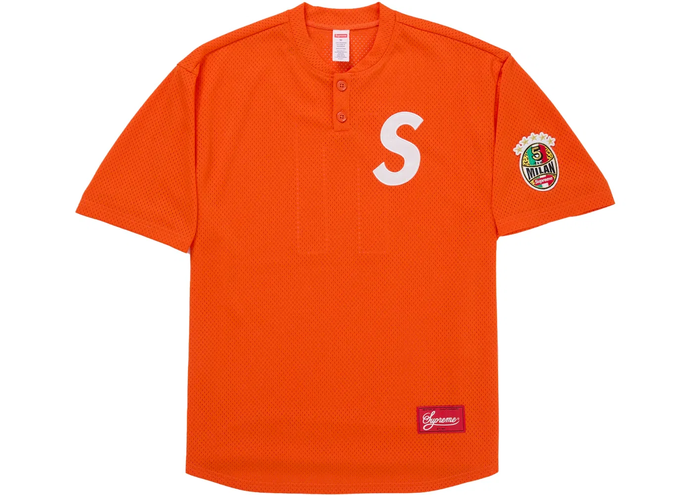 Мужская джерси с логотипом S Supreme Henley, Orange