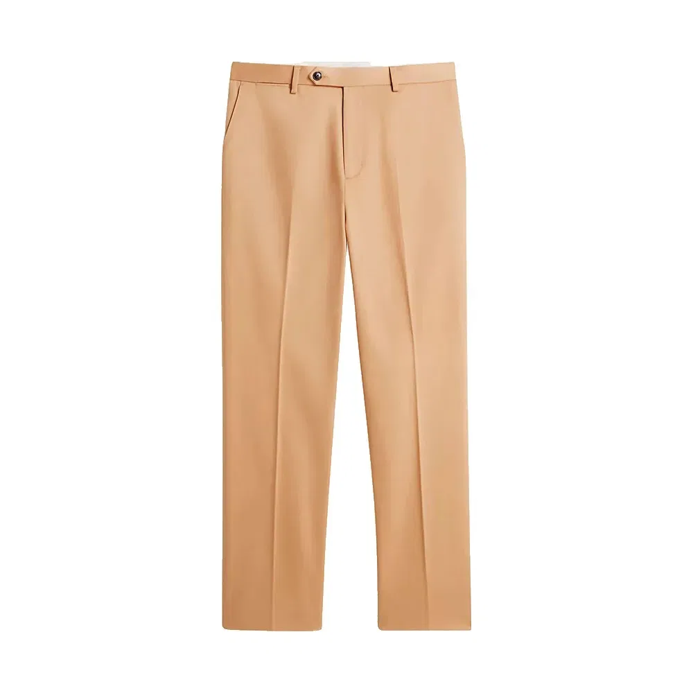 Мужские классические брюки с зауженным силуэтом Tommy hilfiger, Brown — фото 3