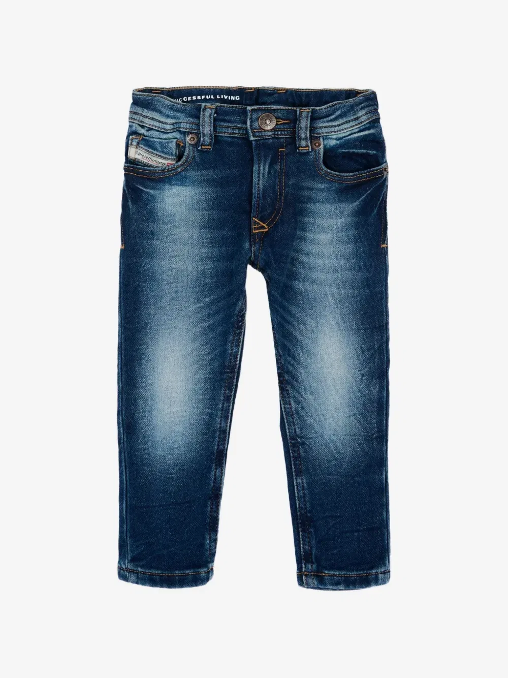 Джинсы с эффектом выцветания Diesel Kids, синий