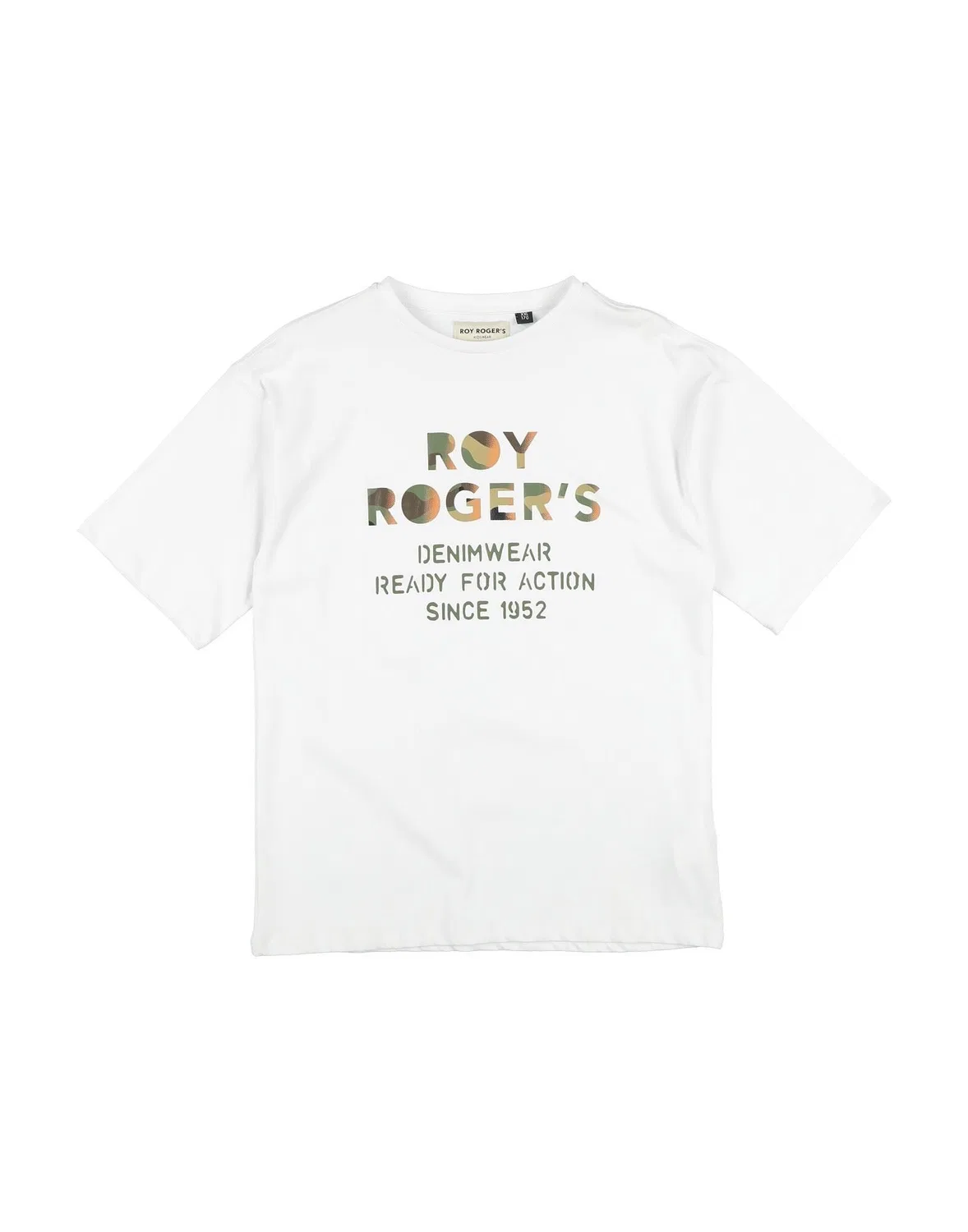 Детская футболка для мальчиков хлопковая с принтом Roÿ Roger'S, белый