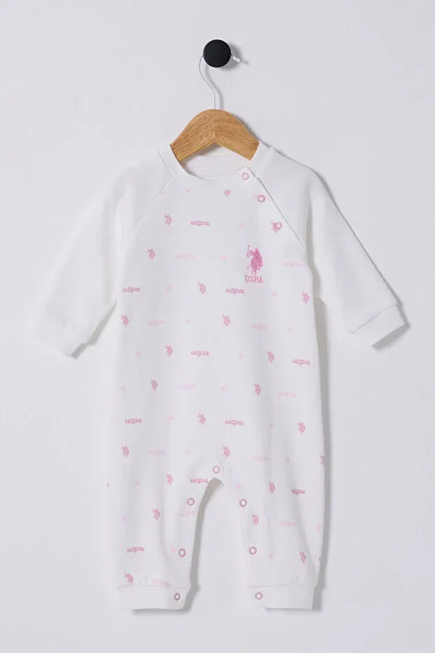 Детский комбинезон для девочек хлопковый U.S. Polo Assn., White