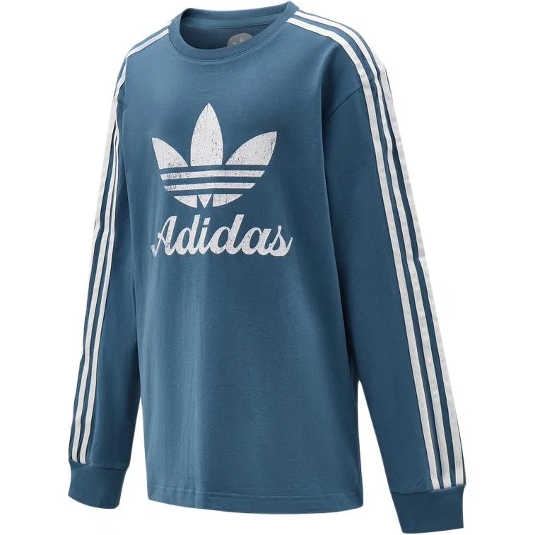 Детская футболка с круглым вырезом Adidas Originals, Blue — фото 4
