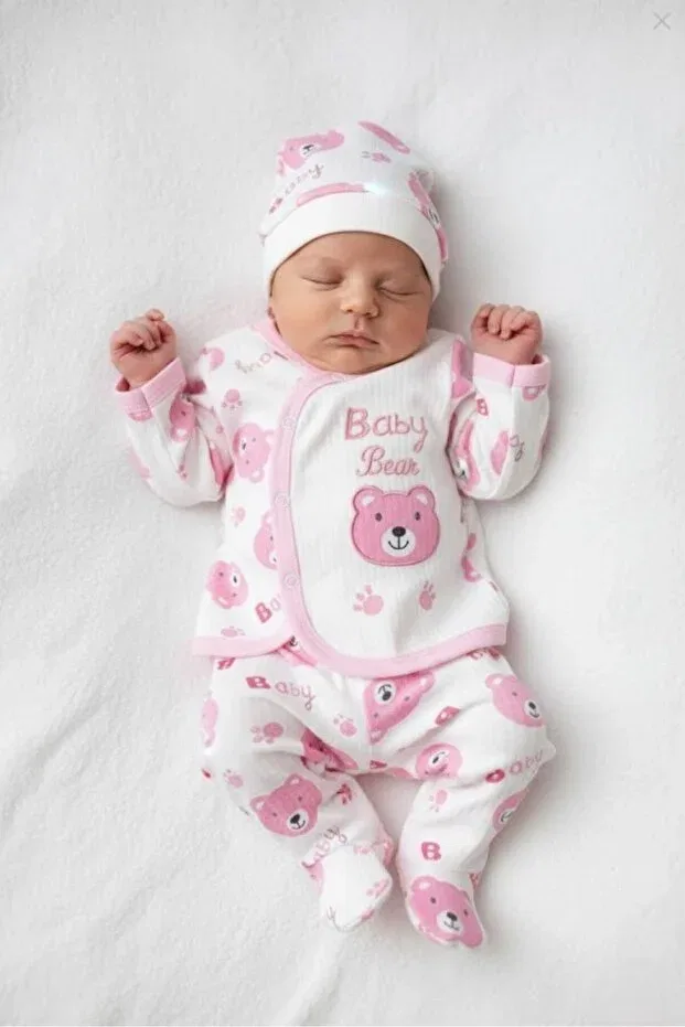 Детское боди-комплект с принтом Koala Printed Bereli Buufuu, Pink