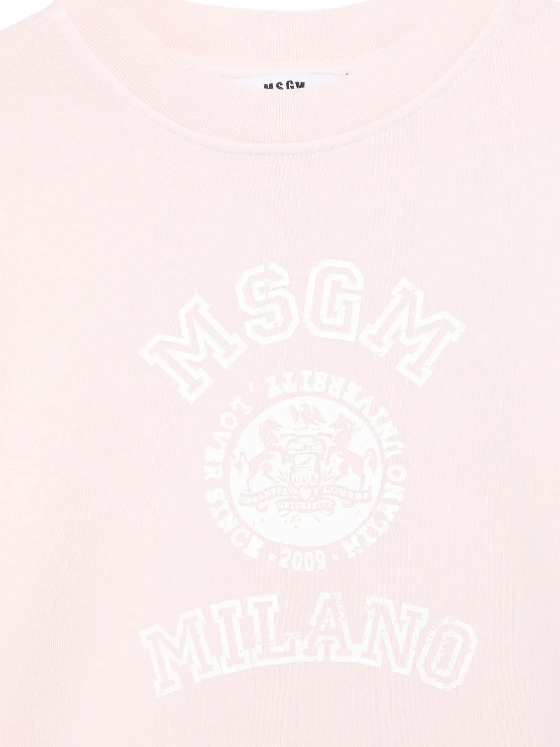 Свитшот с графическим принтом MSGM, розовый — фото 2