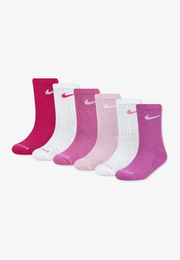 Носки хлопковые Performance Basic Crew 6 Pack Nike Sportswear, Vivid Pink, розовый
