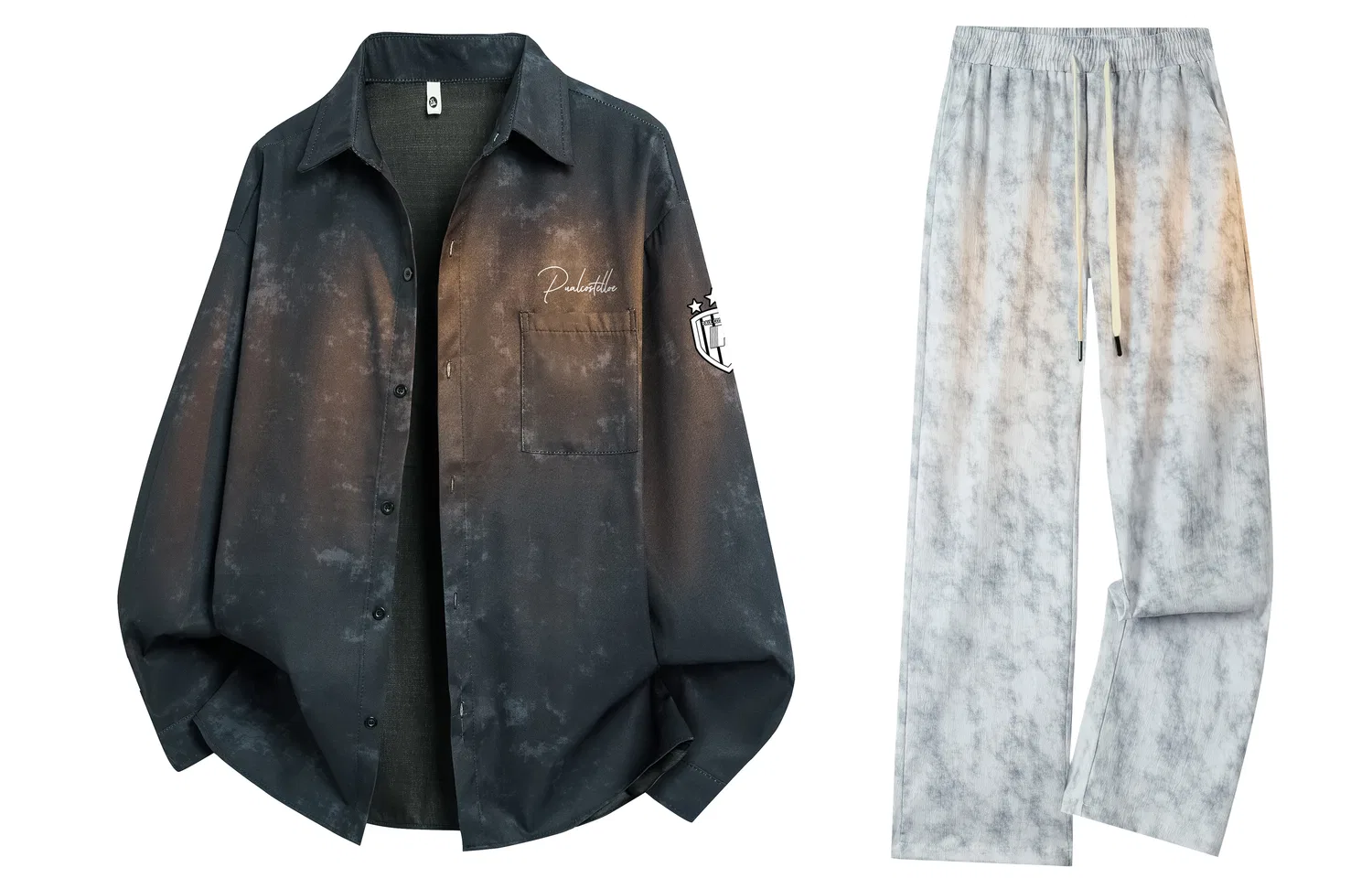 Детский спортивный комплект Black Jacket + White Casual Pants Paul Costelloe