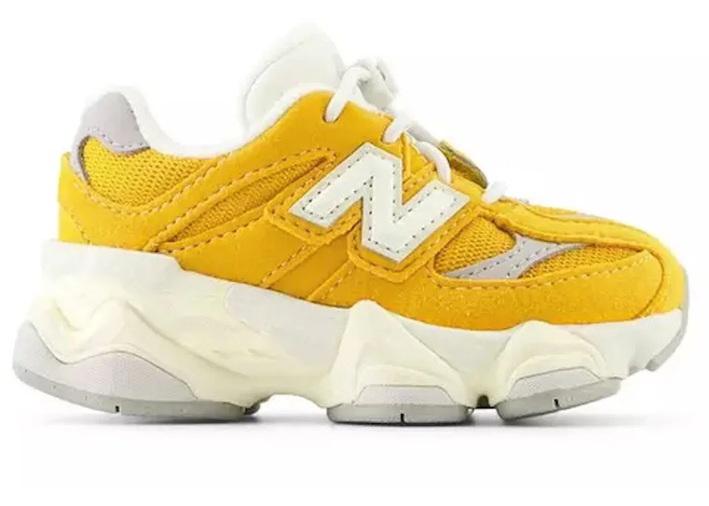 Детские кроссовки на шнуровке New Balance 9060, Varsity Gold/Bone