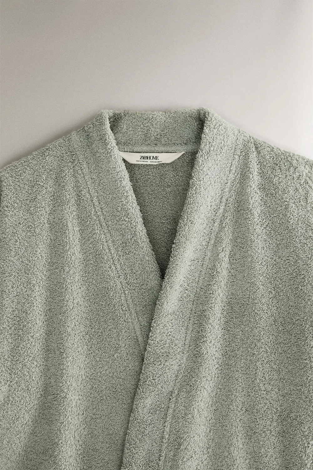 Высококачественный хлопковый банный халат (420 г/м²) ZARA, Blue/Green — фото 2