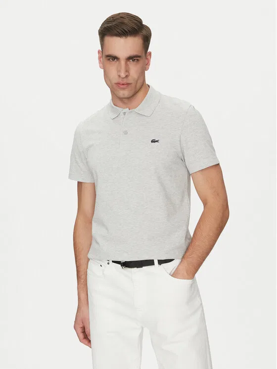 Поло regular fit Lacoste, серый