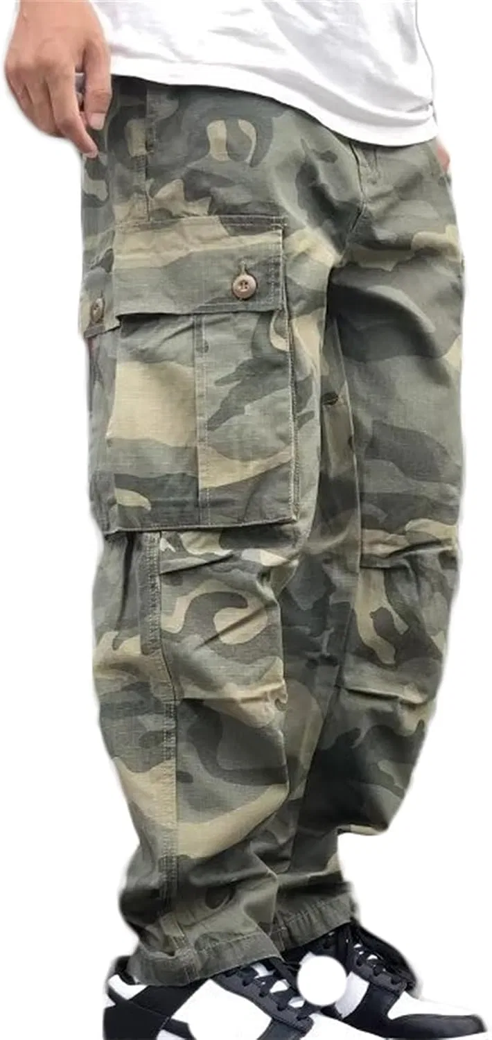 Мужские брюки карго свободного кроя, модель Camo Sweatpants, хаки